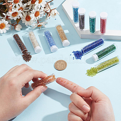 96g 12 Colors 12/0 Grade A Round Glass Seed Beads&nbsp;SEED-NB0002-09