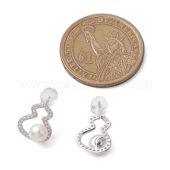 Natural Pearl Ear Studs&nbsp;EJEW-P286-13P