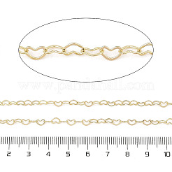 Rack Plating Heart Brass Link Chains&nbsp;CHC-A010-06G