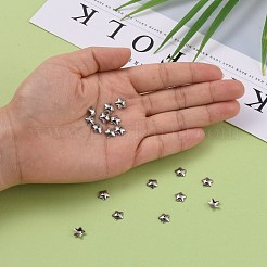Tarnish Resistant 5-Petal Flower Smooth Surface 304 Stainless Steel Bead Caps&nbsp;STAS-R065-53