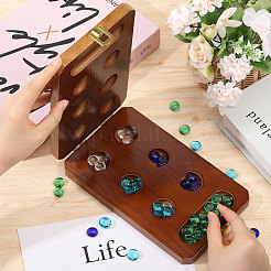 Wooden Chess Board Game Box&nbsp;DJEW-FG0006-82