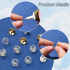 40Pcs 2 Colors Brass Bead Cap Pendant Bails&nbsp;KK-YW0002-90