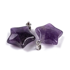 Natural Amethyst Pendants&nbsp;G-Q172-09P-07