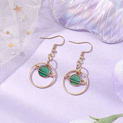 304 Stainless Steel with Alloy Enamel Dangle Earrings&nbsp;EJEW-JE06028