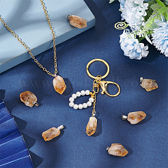 8Pcs Raw Rough Natural Citrine Pendants&nbsp;G-FG0001-12