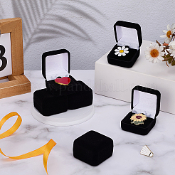 Square Velvet Badge Display Boxes&nbsp;CON-WH0095-172C