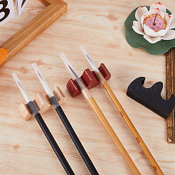3Pcs 3 Colors Wooden Chinese Calligraphy Brush Holder&nbsp;AJEW-GF0007-77