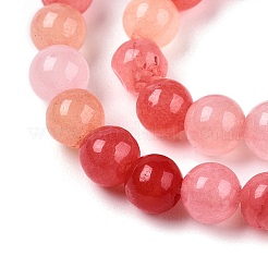 Dyed Natural White Jade Beads Strands&nbsp;G-T140-4mm-A12