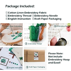 Flower Pattern DIY Embroidery Kit&nbsp;DIY-P077-115