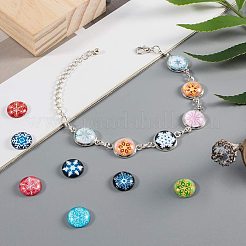 Flatback Glass Cabochons for DIY Projects&nbsp;GGLA-PH0005-12mm-06C