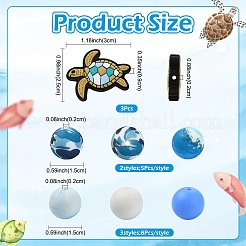 37Pcs 6 Styles Silicone Beads&nbsp;SIL-YW0002-63