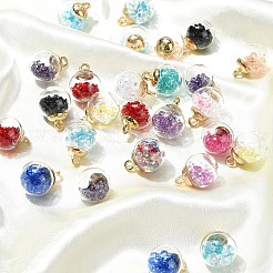 36Pcs 5 Styles Glass Pendants&nbsp;GLAA-YW0003-52