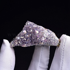 Electroplate Natural Drusy Amethyst Display Decorations&nbsp;PW-WG62588-01