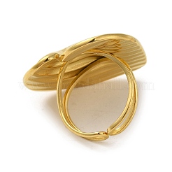 Ion Plating(IP) 304 Stainless Steel Heart Open Cuff Ring for Women&nbsp;RJEW-C083-02G