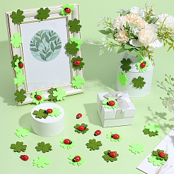 80Pcs 2 Colors Wool Felt Clovers&nbsp;FIND-SP0005-85