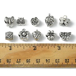 60Pcs 10 Style Tibetan Style Alloy European Beads&nbsp;TIBEB-FS0001-06