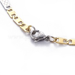 304 Stainless Steel Mariner Link Chain Necklaces&nbsp;X-NJEW-F261-12GP
