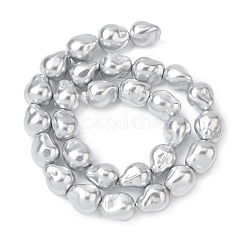 Electroplate Opaque Glass Imitation Pearl Beads Strands&nbsp;EGLA-H113-06