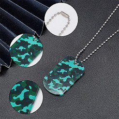 DIY Camouflage Dog Tag Pendant Making Kits&nbsp;DIY-BC0006-26
