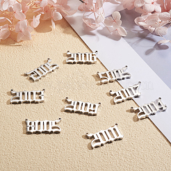 Stainless Steel Birth Year Charms&nbsp;STAS-CJ0001-106