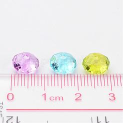 Transparent Acrylic Faceted Rondelle Beads&nbsp;X-PL408Y