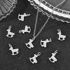 SHEGRACE Brass Clear Cubic Zirconia Charms&nbsp;XGRQ3P118-569P
