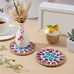 2Pcs Rattan Cup Mats&nbsp;AJEW-CN0005-99C