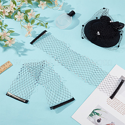 Vintage Polyester Rhinestone Mesh Face Veils for Women&nbsp;AJEW-WH0348-705