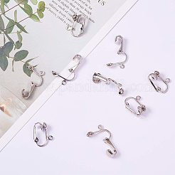 Iron Clip-on Earring Findings&nbsp;KK-PH0026-20P-NF