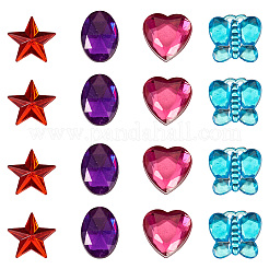 Flat Back & Back Plated Acrylic Rhinestone Cabochons&nbsp;MACR-TA0001-62B