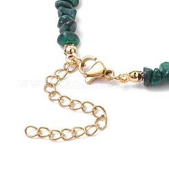 Natural Malachite Chip Beaded Bracelets for Women&nbsp;X-BJEW-JB11742-10
