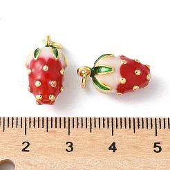 Brass Enamel Pendants&nbsp;KK-A252-38G-01