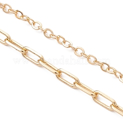 Brass Cable Chain Paperclip Chain Bracelet Making&nbsp;AJEW-JB01466