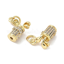 Brass Micro Pave Cubic Zirconia Pendants&nbsp;KK-Z120-29G