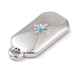 Brass Micro Pave Cubic Zirconia Charms&nbsp;ZIRC-I054-12P-06