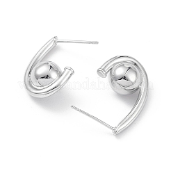 Rack Plating Brass Stud Earrings for Women&nbsp;EJEW-K245-28P