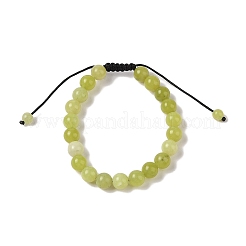 8mm Round Natural Lemon Jade Braided Bead Bracelets&nbsp;BJEW-C067-01B-02