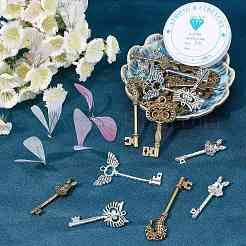 DIY Skeleton Key & Wing Pendant Charm Bracelet Making Kit&nbsp;DIY-SC0017-49