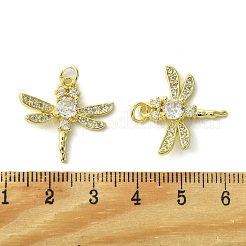 Eco-Friendly Brass Micro Pave Cubic Zirconia Pendants&nbsp;KK-A204-10G-01