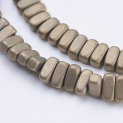 Electroplate Non-magnetic Synthetic Hematite Beads Strands&nbsp;G-J382-2x4x2mm-A08-F