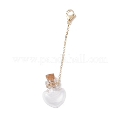 Empty Glass Wishing Bottle Pendant Decorations&nbsp;HJEW-JM02662-04