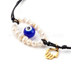 Adjustable Nylon Thread Braided Bead Bracelets&nbsp;BJEW-JB06262-01