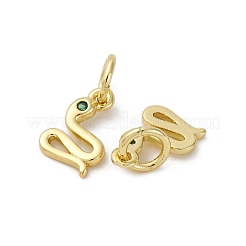 Brass Micro Pave Cubic Zirconia Pendants&nbsp;KK-P308-22G