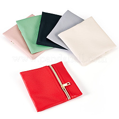 6Pcs 6 Colors Imitation Leather Jewelry Storage Zipper Bags&nbsp;ABAG-TA0001-66B
