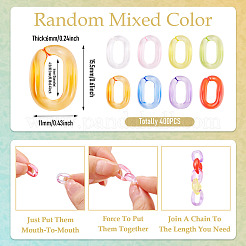 400Pcs Transparent Acrylic Linking Rings&nbsp;TACR-TA0001-89