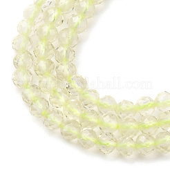 Natural Lemon Quartz(Heated) Beads Strands&nbsp;G-B142-A03-3mm