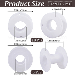 15Pcs 2 Styles Plastic Spools&nbsp;TOOL-SC0001-91