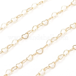 Brass Heart Link Chains&nbsp;CHC-D026-15B-G