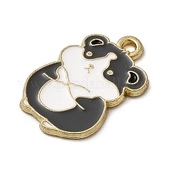 Golden Plated Alloy Enamel Pendants&nbsp;ENAM-L049-01G-09