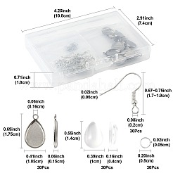 DIY Teardrop Dangle Earring Making Kits&nbsp;DIY-FS0009-19